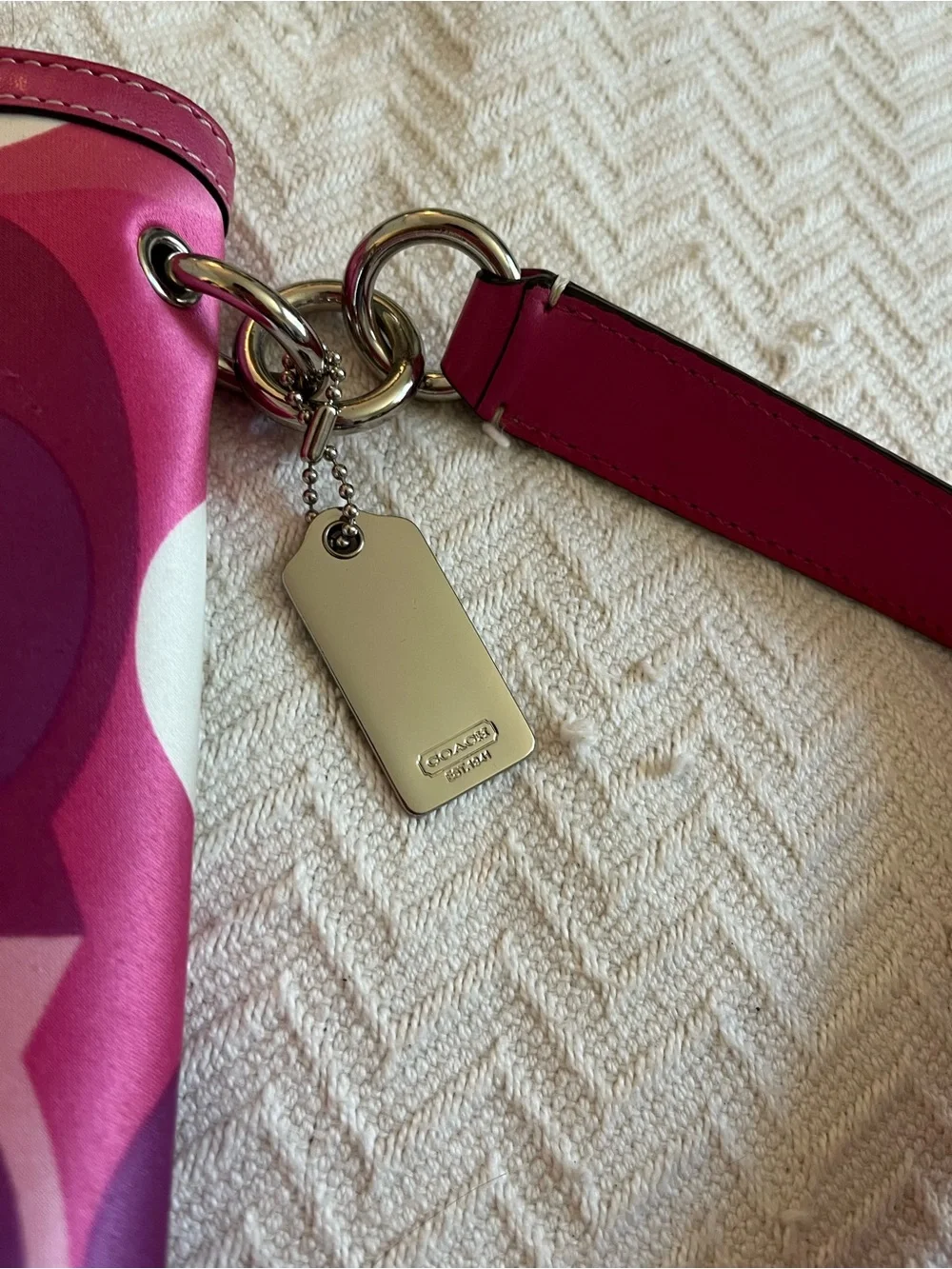 Coach Y2K Pink Optic Satin Bag